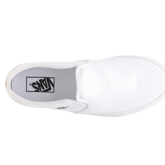 NEW/ VANS ASHER SLIP-ON SNEAKER - WOMEN'S-White - Picture 2 of 7